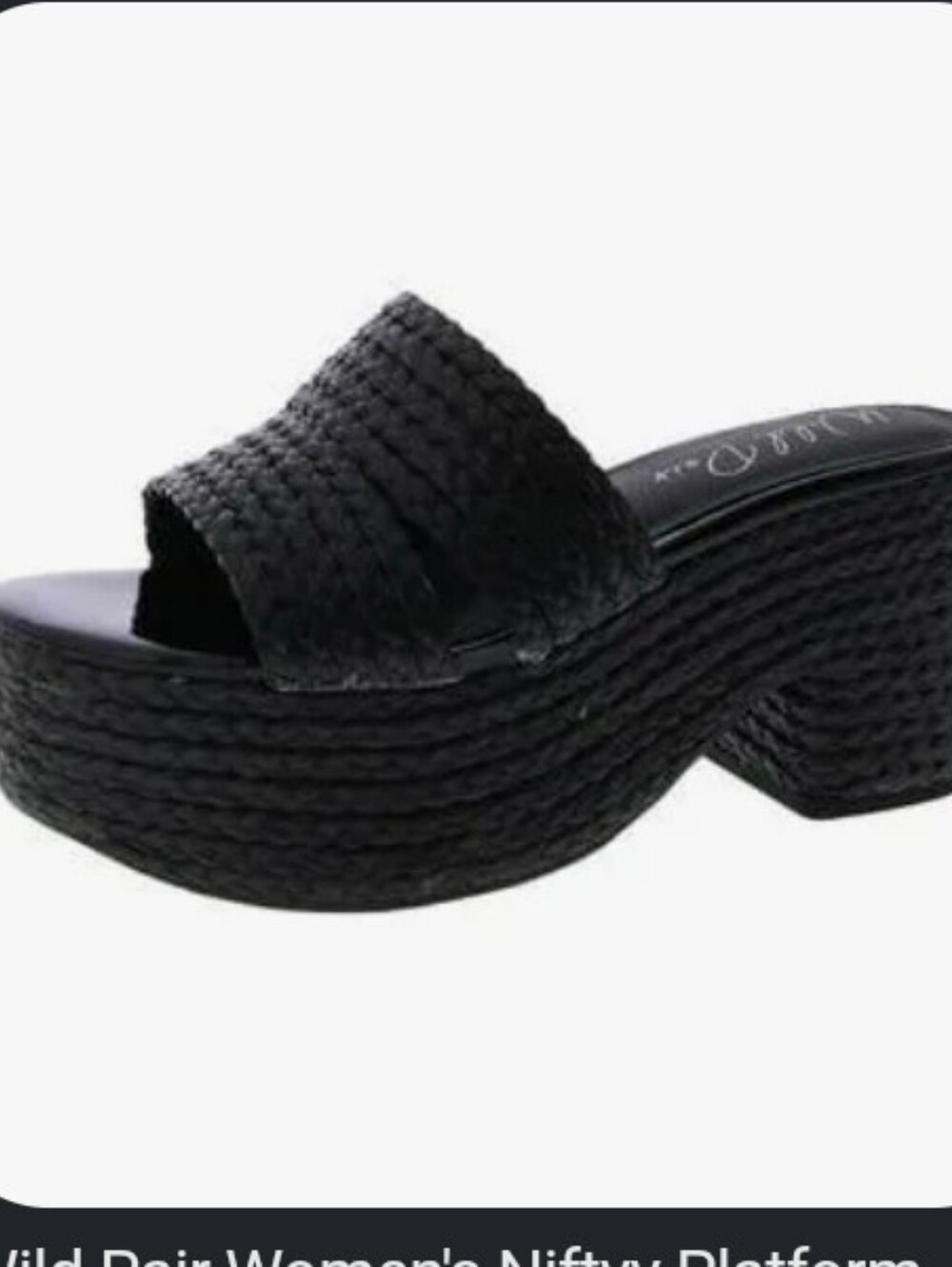 Wild Pair Weekend Niftyy Heels Slip On Espradille Size 8 NWOT